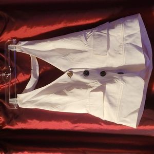 White Halter Vest Top